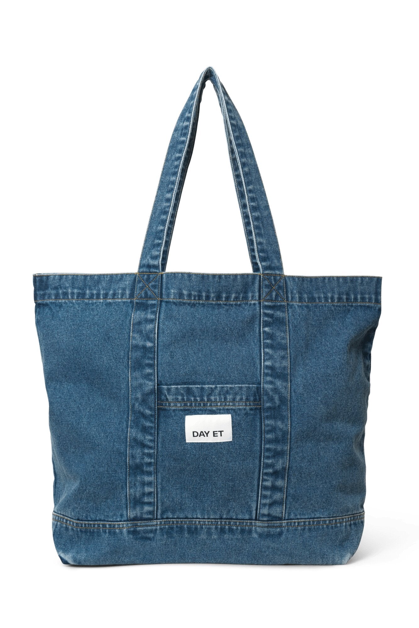 Washed Denim shopper taske - Medium Denim